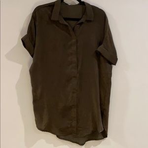 MESHKI | Button down t-shirt dress